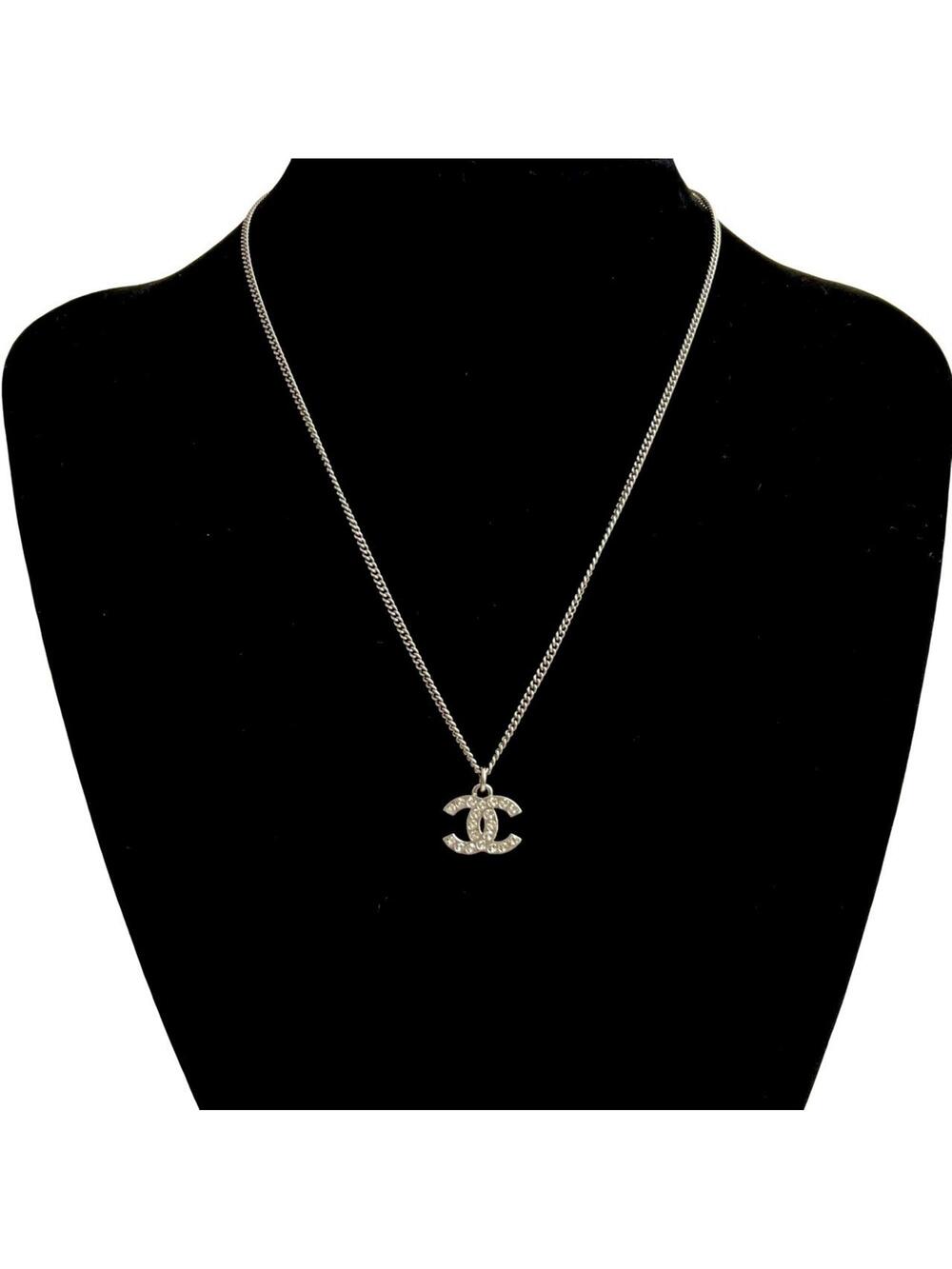 Chanel Cc Logo Chain Pendant Necklace #209707C11B